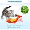 TOOGE 2 Pack 11" Floppy Fish Cat Toys with SilverVine and Catnip for Indoor Cats for Small Dogs Interactive Automatic Flopping Fish Cat Kicker Toys fo