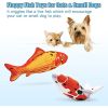 TOOGE 2 Pack 11" Floppy Fish Cat Toys with SilverVine and Catnip for Indoor Cats for Small Dogs Interactive Automatic Flopping Fish Cat Kicker Toys fo